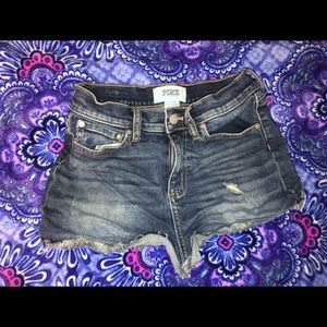 PINK jean shorts
